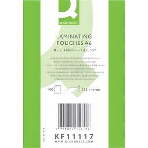 Q-Connect Folientasche - A6, 125 mym, 100 Stück