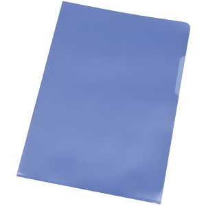 Q-Connect Sichthülle - A4, 0,12 mm, genarbt, 10 Stück, blau