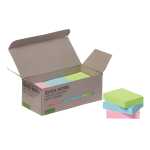 Q-Connect Haftnotizblock Recycling - 51 x 35 mm, pastell, 12 Stück