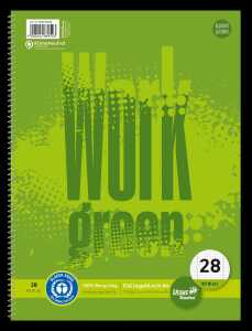 Staufen Collegeblock A4 80 Bl 60g Lin 21 Green 5mm kariert mit DR