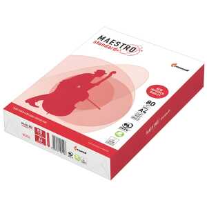 MAESTRO STANDARD+ - A4, 80 g/qm, weiß, 500 Blatt