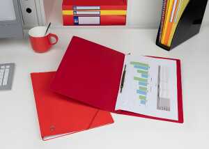 Oxford Schnellhefter TOP FILE+, A4, aus 390 g/m² Karton, dunkelrot