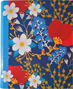 RNK Ringbuch Blumen für A5 mit Register A-Z & 4 Ring-Mechanik