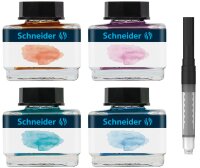 Schneider Geschenkverpackung Tinte Set 1 4 x á 15ml Tintenglas Farben: