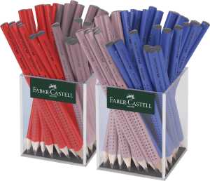 Faber Castell Bleistift Grip Jumbo sortiert Köcher 2x36