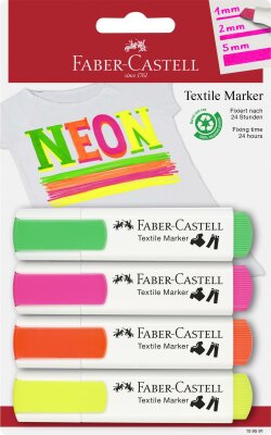 Faber Castell Textilmarker neon 4er BK