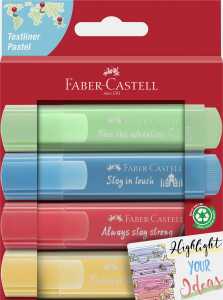 Faber Castell Textmarker TL 46 1-5 mm Pastell 4er Promo