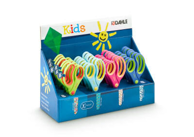 Dahle Bunte Kinderschere Kids rund 5 Zoll 24er Display sortiert mit Linkshand