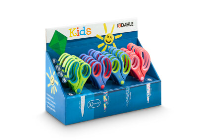 Dahle Kinderschere Kids spitz 5,5 Zoll 24er Display sortiert mit Linkshand