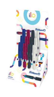 Pelikan Schulfüller ilo P475D M farbig sortiert im 12er Display