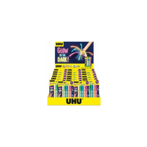 UHU Glitter Glue Glow in the dark 5x10 20 Flaschen Display