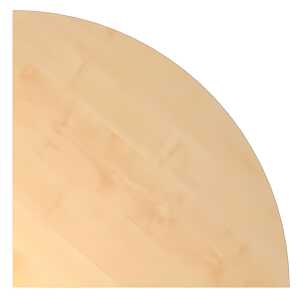 Verkettungswinkel Viertelkreis C-Fuß-Schreibtisch - 80 x 80 cm, Ahorn