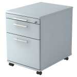 Rollcontainer - 42,8 x 59 x 58 cm, 1 Schub, Relinggriff, Grau