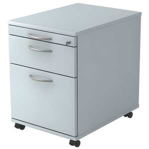 Rollcontainer - 42,8 x 59 x 58 cm, 1 Schub, Bogengriff, Grau