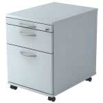 Rollcontainer - 42,8 x 59 x 58 cm, 1 Schub, Bogengriff, Grau