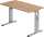Wandschreibtisch 120x67,2cm Asteiche/sil HAMMERBACHER VOS612/R/S