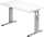 Wandschreibtisch 120x67,2cm Weiß/silber VOS612/W/S O-Serie