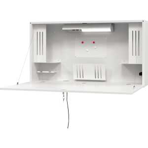 Hammerbacher Wandschreibtisch Mini Office weiß/weiß