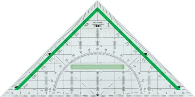 M+R Geometrie-Dreieck 22cm Green Line grün hinterlegt