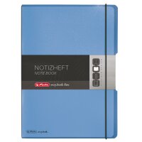 Herlitz Notizh.flex PP A4,2x40 Bl.kar.lin. blau...