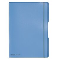 Herlitz Notizh.flex PP A4,2x40 Bl.kar.lin. blau...