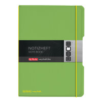 Herlitz Notizh.flex PP A4,2x40 Bl.kar.lin. hgrün,...