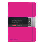 Notizheft flex PP, PP, pink, liniert und kariert, A4, 80...