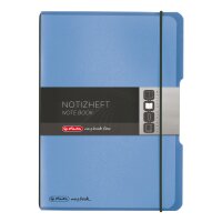 Herlitz Notizheft flex PP A5,40 Blatt,kar. blau, my.book