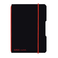 Herlitz Notizheft flex PP A6,40 Blatt,kar. schwarz, my.book