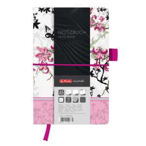 Notizbuch, Leinen, farbig, liniert, A5, 96 Blatt