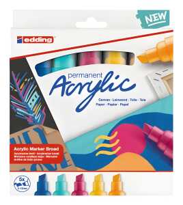 Edding Acrylmarker 5000 5-10 mm 5er-Set abstrakt