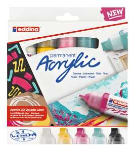 Edding Acrylliner 5400 2-3 + 5-10 mm 5er-Set basic