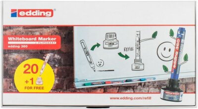 Edding Whiteboardmarker 360 20er-Nachfüllbox blau