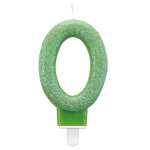 Amscan Zahlenkerze 0 mit Glitzer