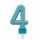 Zahlenkerze 4 mit Glitzer 13051639341