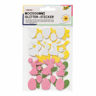 Moosgummi Glitter-Sticker