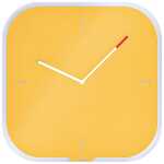LEITZ Cosy Wanduhr aus Glas gelb Quartzlaufwerk 4 mm...