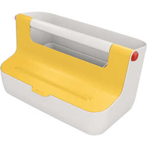 Leitz Aufbewahrungsbox Cosy 21,4 x 19,6 x 36,7 cm A4 ABS gelb/hellgrau