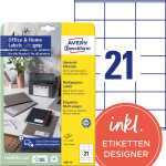 Universaletikett Home Office 70 x 41 mm Papier weiß...