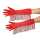 Andrea Moden Handschuhe mit Fransen satin, ca. 45 cm, rot