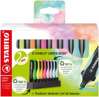 STABILO GREEN BOSS/GREEN BOSS Pastel 8er Tischset