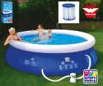Wehncke Quick Up Pool 360x76cm, stellt sich auto auf, mit...