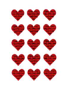 ROESSLER PAPIER Sticker Rhinestone Herz rot, Rössler