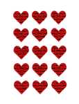 ROESSLER PAPIER Sticker Rhinestone Herz rot, Rössler