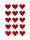 ROESSLER PAPIER Sticker Rhinestone Herz rot, Rössler
