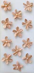 ROESSLER PAPIER Sticker Papierblüten mit Perle vintage rose, Rössler