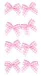 ROESSLER PAPIER Handmade Sticker Karoschleifen Rosa,...