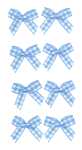 ROESSLER PAPIER Handmade Sticker Karoschleifen Blau,...
