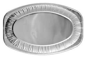 Alu Servierplatte oval 5 Stück 23x33cm klein