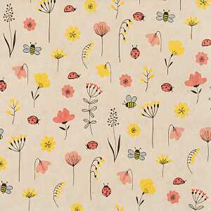 Motivserviette 33x33cm ECO HOME F. 242100 Blumen